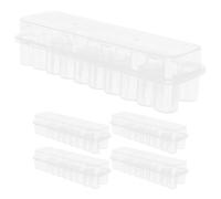 IWOWHERO Caja Transparente para Almacenamiento Clínico de de 3 Ml Estuche Plástico Protector de 5 Piezas Tapa Hermética para Muestras Médicas y Conservación Laboratorio