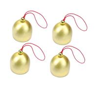 IWOWHERO Campanas de Viento de Cobre Auténtico 4 Piezas Colgantes Decorativas para Jardín y Hogar Tamaño Compacto Color Dorado Campanillas de Viento Únicas para Relajación y Ambiente