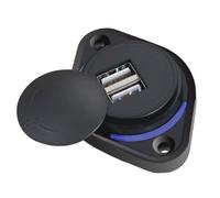IWOWHERO Cargador de Coche USB Dual 31A Tapa Deslizante Azul Adaptador de Corriente 12-24v para Motocicleta Barco y Autobús Cargador Rápido para Teléfonos y Tabletas