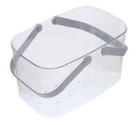 IWOWHERO Cesta Plástica Grande para Baño con Drenaje Organizador Portátil para Cosméticos y Champú Almacenamiento Ventilado y Resistente para Ducha y Estantes Color Color Aleatorio