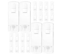 IWOWHERO Clavijas de Soporte para Estantes de Gabinete Transparentes Curvadas de Plástico 20 Piezas (51x17,5x22 Mm) para Muebles y Armarios, Clips de Soporte Ajustables para