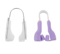 IWOWHERO Clip Nasal Corrector para Nariz Torcida y Ronquidos 2 Unidades Día y Noche Silicona Suave Dispositivo para Dormir y Moldear el Puente Nasal Uso Cómodo y Práctico