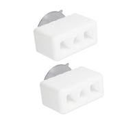 IWOWHERO Conectores Antideslizantes para Valla de Cuna Niños, Fijaciones de Seguridad con Ventosa Reutilizable, Base de Succión Fuerte, Plástico de Color Claro, para Parque Infantil y Uso