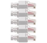 IWOWHERO Conectores Rj45 Cat6 sin Crimpar 5 Unidades Extremos Modulares Ethernet sin Blindaje para Cables de Red Gigabit Conector de Paso Rápido para Instalación en Redes Domésticas y