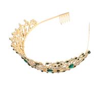 IWOWHERO Corona Reina Barroca Vintage con Rhinestones para Novias Tiaras de Cristal para Cumpleaños y Eventos Accesorios de Pelo Dorados para Fiesta y Concurso