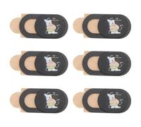 IWOWHERO Cubierta de Cámara Deslizante para Portátil 6 Piezas Protección de Privacidad Negra Ultradelgada y Compatible Cámaras Web Cobertura Segura para Dispositivos Electrónicos