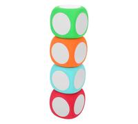 IWOWHERO Cubos matemáticos de borrado en seco de Espuma EVA, 4 Dados de 6 cm para Juegos de Aprendizaje y Actividades didácticas en el Aula, Aptos para y Maestros