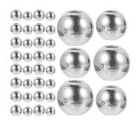 IWOWHERO Cuentas Espaciadoras de Metal Plateado 200 Piezas Redondas Lisas de 4 MM y 5 MM para Pulseras y Collares DIY Accesorios para Joyería Artesanal y Manualidades