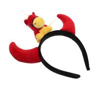 IWOWHERO Diadema de Dibujos Animados de Caballo Diadema de Año Chino Aro de Pelo de Cuerno de Vaca para Fiestas del Festival de Accesorio de Animales del Zodíaco para Mujer