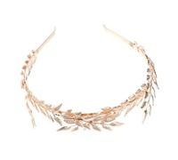 IWOWHERO Diadema De Hoja De Oro, Para El Cabello De Boda, Accesorios Para El Cabello De Hoja De Oro, Tocado Para Boda, Ideal Para Novias y Bodas