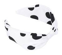 IWOWHERO Diadema De Lunares Para Mujer Accesorio De Cabello y Elegante Para Uso Diario y Ocasiones Especiales Lunares Negros Sobre Fondo