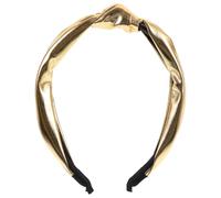 IWOWHERO Diadema Metálica Ancha para Cabello Nudo Central, Color Oro Rosa, Aro de Moda para Mujer, Accesorio Brillante Adecuado para Uso Diario y Fiestas, Banda Elegante para Pelo