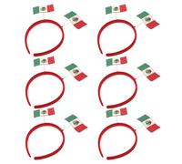 IWOWHERO Diadema Mexicana para Fiestas de Fútbol 6 Piezas Bandera Mexicana, Accesorios para Cabello Deportivos y Tocados Festivos para Mujeres y Niñas, Adecuado para Eventos y