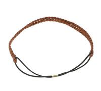 IWOWHERO Diadema Trenzada Elástica Diadema Retro Aro De Pelo Falso Diadema De Diadema De De Caballo Diadema Trenzada Tejida a Mano Decoración De Diadema Coffee Ante