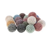 IWOWHERO Difusores de Aceites Esenciales Piedra Volcánica de 16 Mm Multicolor, Pack 20 Unidades, Difusor Aromaterapia Portátil para Yoga, SPA y Ambiente Relajante en Hogar Color Aleatorio