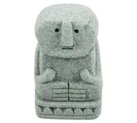 IWOWHERO Escultura Miniatura de Piedra Balinesa Natural Figura de Hombre Pensante Tallada Estatua Zen para Decoración de Jardín y Terrarios Adorno de Mesa para Ambientes de Meditación