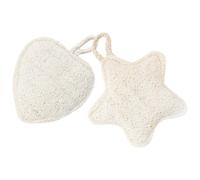 IWOWHERO Esponja de Baño Exfoliante Corporal de Lufa Doble Cara 2 Unidades Estrella de Mar Corazón Tamaño Compacto Natural y Suave para Limpieza Profunda y Cuidado Diario Piel