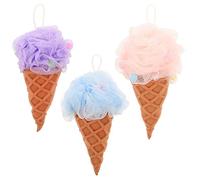 IWOWHERO Esponjas De Baño Y Ducha Paquete De 3 Suaves Y Delicadas Bolas De Baño Exfoliantes Limpiadores Corporales Para Niños Niñas Y Adultos