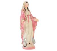 IWOWHERO Estatua Virgen María de Resina Rosa Superficie Suave y Diseño Delicado para Decoración de Escritorio y Espacio de Estudio