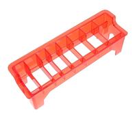IWOWHERO Estuche Organizador para Cortapelos Soporte Rectangular para Peine Guía Caja de Almacenamiento de Peines Eléctricos Plástico Duradero y Superficie Lisa Color Rojo Transparente