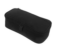 IWOWHERO Estuche para Lápices de Gran Capacidad en Tela Oxford Resistente al Agua, Bolsa Organizadora de Papelería Negra con Compartimentos Internos, Portátil para Escuela, Oficina y