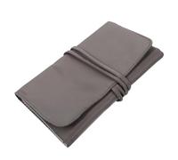 IWOWHERO Estuche Rodante para Brochas de Maquillaje Bolsa Organizadora Portátil Gran Capacidad para Viaje y Uso Diario Color Gris