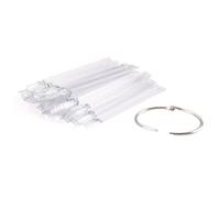 IWOWHERO Expositor para Puntas de Uñas Abanico Transparente Anillo, 50 Piezas, para Decoración y Práctica de Uñas, Compatible Esmalte, Gel y Acrílico, Adecuado para Salón y Uso Profesional