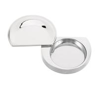 IWOWHERO Frasco de Muestra de bálsamo Labial - Frasco de Metal Recargable con Forma de Luna de 5 ml - Caja vacía con Tapa Deslizante para bálsamo cosmético, muestrario de fragancias sólidas para