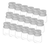 IWOWHERO Frascos de Vidrio Transparentes 5 Ml con Tapa de Aluminio Set de 48 Pequeños Herméticos para Muestras Aceites Esenciales Perfumes y Decoración Recipientes Reutilizables para