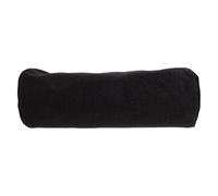 IWOWHERO Funda de Almohada Cervical Cilíndrica de Lino y Algodón, Transpirable, Negra, Tamaño 40 X 15 X 15 Cm, Funda para Cojín Decorativo de Viaje y Uso en Hogar