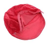 IWOWHERO Funda de Franela Roja para Bolsa de Agua Caliente, Protector Térmico Acolchado Grande, Cubierta Redonda Aislante para Almohadilla Eléctrica, Accesorios Reutilizables