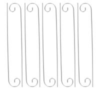 IWOWHERO Ganchos de Pastor para Exteriores de Hierro Resistentes Intemperie Varillas Metálicas 30X300Mm para Colgar Plantas Comederos de Pájaros y Faroles Set de 10 Unidades para