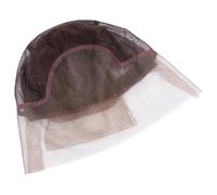 IWOWHERO Gorra para Peluca Ajustable de Malla con Encaje Delantero Ligera y Transpirable para Hombre y Mujer Color Café Oscuro