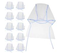 IWOWHERO Gorros Desechables para Mechas 12 Unidades Azules Protector de Cuello y Orificios para Teñido Profesional en Salones de Peluquería y Cuidado del Cabello