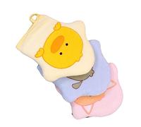 IWOWHERO Guantes Exfoliantes de Baño para Bebés Dibujos Animados, Esponjas Suaves de Tejido para Limpieza y Cuidado Cutáneo, Paquete de 4 Piezas para Niños