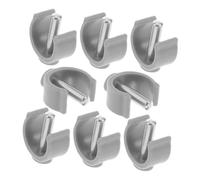 IWOWHERO Hebillas De Muletas En Forma De c Antideslizantes 32 Mm, Accesorios Para Bastones De Acero y Abs, Repuestos Para Personas Mayores, Pack De 8 Unidades Para Uso Versátil En Movilidad