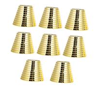 IWOWHERO Hebillas Para Coletas De Caballo 8 Piezas, Anillos Metálicos Textura, Color Dorado Claro, Accesorios Para Cabello Largo, Ideales Para Fiestas y Uso Diario