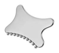 IWOWHERO Herramienta Gua Sha Facial de Inoxidable, Masajeador Manual para Ojos, Placa Raspadora de Puntos de, Diseño Portátil para Spa y Cuidado Facial en Casa