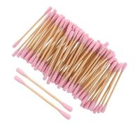 IWOWHERO Hisopos de Algodón Espiral Rosa de Doble Punta 7,6 Cm, 1000 Unidades, Bastoncillos de Madera para Limpieza de Oídos y Aplicación de Maquillaje, Hisopos para Cerumen y Detalles
