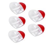 IWOWHERO Juego 5 Tubos Brillo Labial Vacíos en Forma de Corazón, Plástico Portátil Recargable, Diseño Desmontable, para Maquillaje Labial, Viaje y Uso Personal