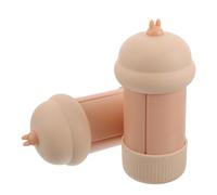 IWOWHERO Juego de 2 Botellas de Viaje Rellenables de Silicona Amarillas 60 Ml a Prueba de Fugas, Exprimibles y Compactas para Champú, Loción y Gel, Kit Portátil Adecuado para