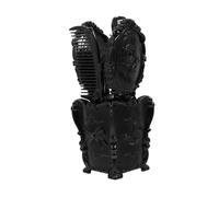 IWOWHERO Juego De 5 Cepillos y Peines Cabello Con Espejo Vintage, Set De Escritorio Negro, Peine Desenredante, Portalápices Multifuncional Para Mujeres y Hombres, Adecuado Para Baño y Tocador