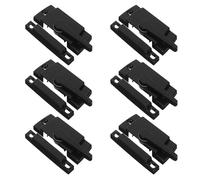 IWOWHERO Juego de 6 Cerraduras para Ventanas Correderas Negras Tipo Media Luna Mecanismo de Leva para Seguridad Interior Cierre Hermético y Fácil Manejo Puertas y Ventanas Deslizantes