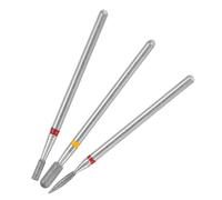 IWOWHERO Juego de 9 Brocas Eléctricas para Manicura Rusa Cabezales de Pulido y Removedor de Cutículas de Diamante Herramientas Profesionales para Modelar y Formar Uñas Kit de 3 Piezas