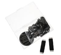 IWOWHERO Juego de Agujas y Clips para Hacer Pelucas 1 Set Negro Multifunción para Principiantes y Expertos en Extensiones y Peinados Clips a Presión en U para Uso Profesional y Doméstico