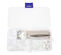 IWOWHERO Juego de Almohadillas Nasales de Silicona Suaves para Gafas Kit Reparación 25 Pares Tornillos Destornillador y Paño de Limpieza Antideslizantes Cómodas para Gafas Accesorios
