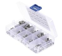 IWOWHERO Juego de Tornillos Prisioneros Surtidos M3/m4/m5/m6/m8 de Acero Inoxidable 304, 300 Piezas, Plata, para Reparación y Diseño de Producto