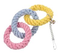 IWOWHERO Juguete Colgante para Jaula de Petauros y Hámsters Anillos de Tela Resistente Que Fomenta el Ejercicio y Es Adecuado Hogar Color Aleatorio