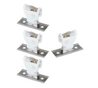 IWOWHERO Kit de Cerraduras de Cordón Flexible y Seguro Material Plástico Pom Blanco, Diseño Estilizado para Cortinas Romanas y Persianas de Bambú para Uso Doméstico