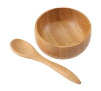 IWOWHERO Kit de Cuidado Facial con Bol de Bambú Natural y Varilla para Herramienta Ligera y Portátil para Mascarillas DIY y Cuidado Piel